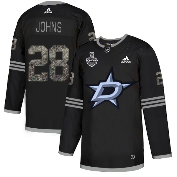 Adidas Men Dallas Stars #28 Stephen Johns Black Authentic Classic 2020 Stanley Cup Final Stitched NHL Jersey->dallas stars->NHL Jersey